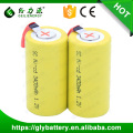 Atacado sc 1,2 v 1200 mah SC bateria flat top com abas